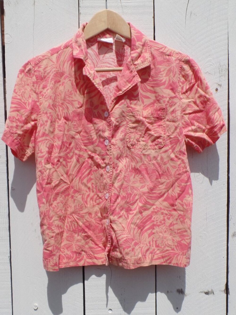 Vintage Erica & Co. Hawaiian Shirt Button down MEDIUM - P EUC